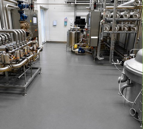 hygienic food factory floor