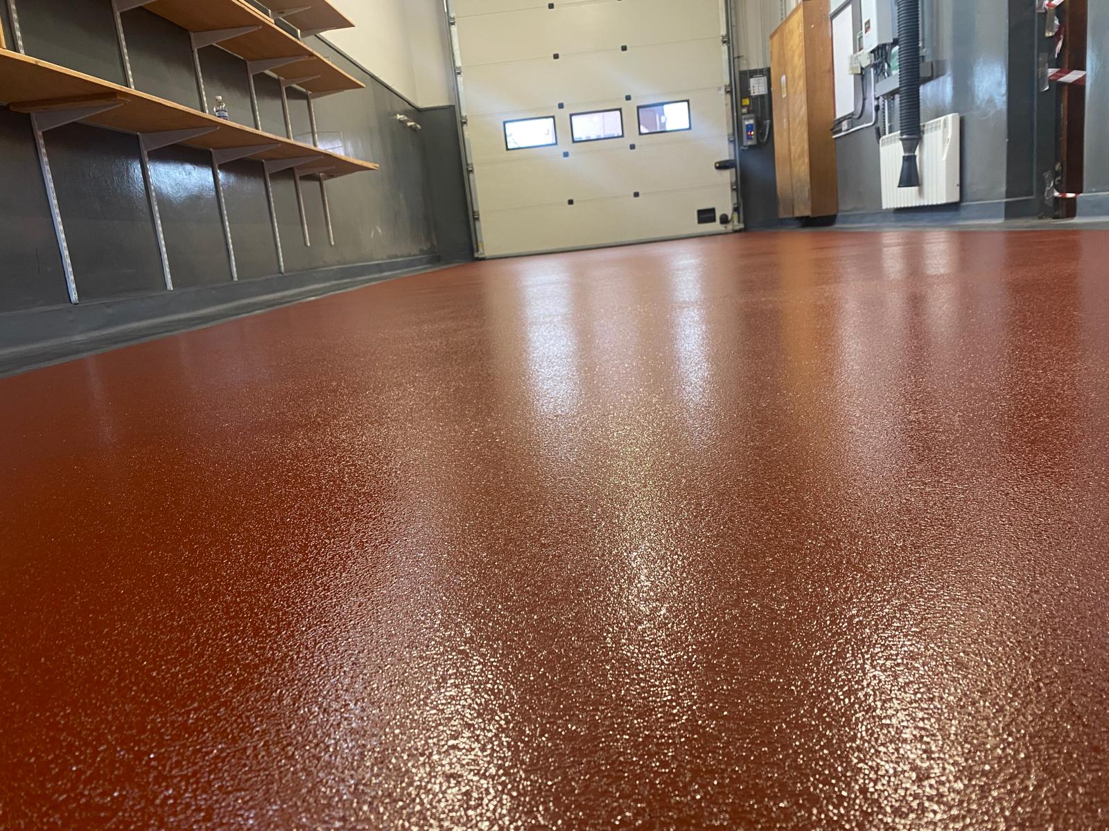 Fire station flooring hygienic food factory floor